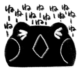 Black Frog 2 sticker #11727486