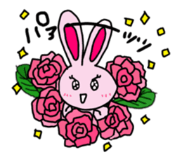 Pink rabbit Sticker!! sticker #11728145