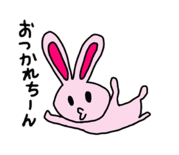 Pink rabbit Sticker!! sticker #11728150