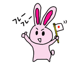 Pink rabbit Sticker!! sticker #11728154