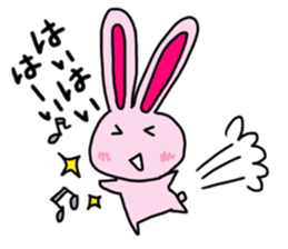 Pink rabbit Sticker!! sticker #11728155