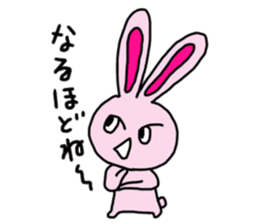 Pink rabbit Sticker!! sticker #11728160