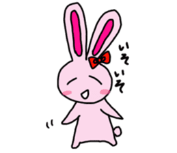 Pink rabbit Sticker!! sticker #11728167