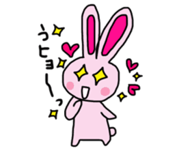 Pink rabbit Sticker!! sticker #11728170