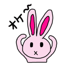 Pink rabbit Sticker!! sticker #11728172