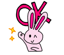 Pink rabbit Sticker!! sticker #11728174