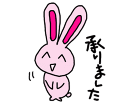 Pink rabbit Sticker!! sticker #11728176