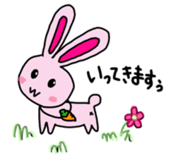 Pink rabbit Sticker!! sticker #11728178