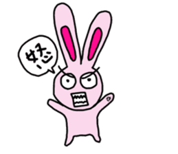 Pink rabbit Sticker!! sticker #11728179