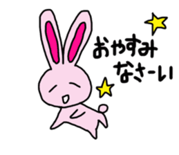 Pink rabbit Sticker!! sticker #11728182