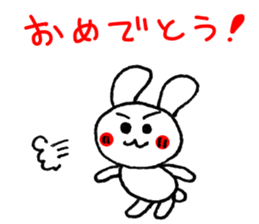 Easy to use! Hand-painted rabbit sticker #11729237