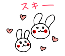 Easy to use! Hand-painted rabbit sticker #11729248