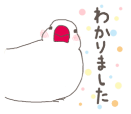 White Java sparrow (Not Kansai dialect) sticker #11730150