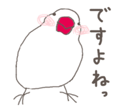 White Java sparrow (Not Kansai dialect) sticker #11730156