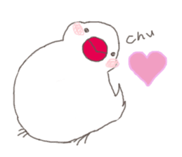 White Java sparrow (Not Kansai dialect) sticker #11730157