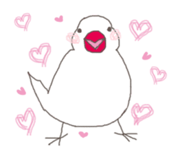 White Java sparrow (Not Kansai dialect) sticker #11730158