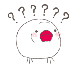 White Java sparrow (Not Kansai dialect) sticker #11730160