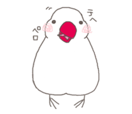White Java sparrow (Not Kansai dialect) sticker #11730181