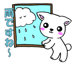 White little puppy 2 sticker #11730305