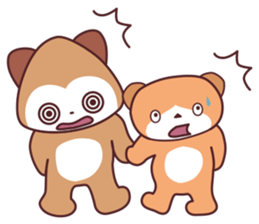Good friend animal trio "Panmonkin" sticker #11730736