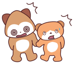 Good friend animal trio "Panmonkin" sticker #11730736