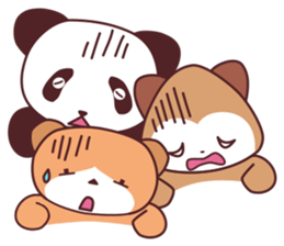 Good friend animal trio "Panmonkin" sticker #11730737
