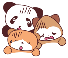 Good friend animal trio "Panmonkin" sticker #11730737