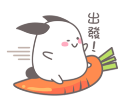 Chubby rabbit sticker #11731604