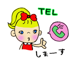 a sweet little girl sticker #11731944