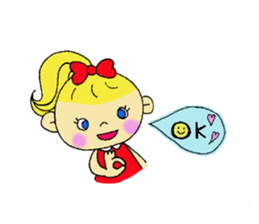 a sweet little girl sticker #11731946