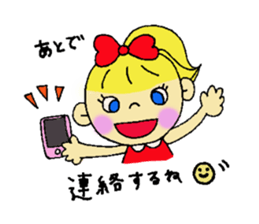 a sweet little girl sticker #11731947