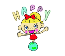 a sweet little girl sticker #11731948