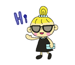 a sweet little girl sticker #11731950