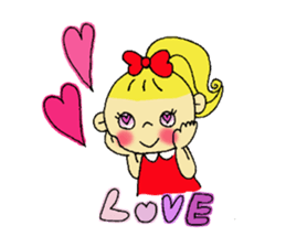 a sweet little girl sticker #11731952