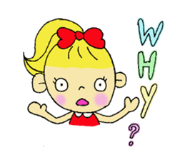 a sweet little girl sticker #11731953