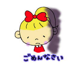a sweet little girl sticker #11731954