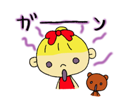 a sweet little girl sticker #11731956