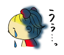 a sweet little girl sticker #11731957