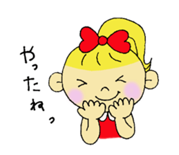 a sweet little girl sticker #11731958