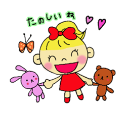 a sweet little girl sticker #11731960