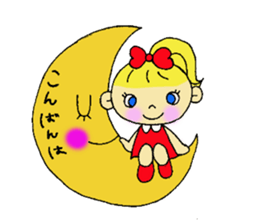 a sweet little girl sticker #11731961