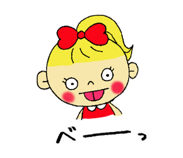 a sweet little girl sticker #11731962