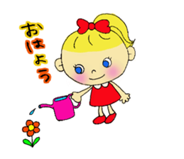 a sweet little girl sticker #11731964