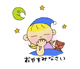 a sweet little girl sticker #11731965