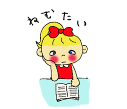 a sweet little girl sticker #11731966