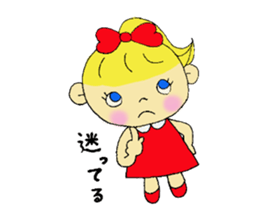 a sweet little girl sticker #11731969
