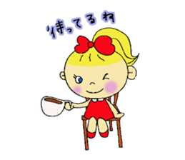 a sweet little girl sticker #11731970