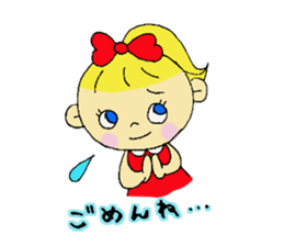 a sweet little girl sticker #11731971