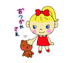 a sweet little girl sticker #11731972
