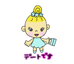 a sweet little girl sticker #11731975
